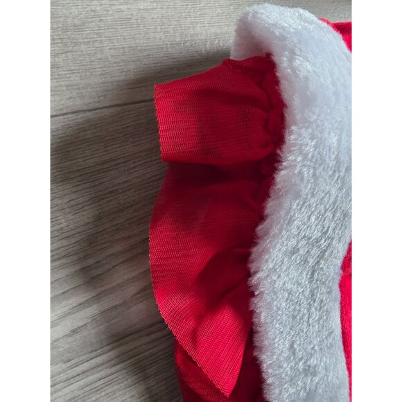 Koala Baby Red Christmas Dress W/ Faux Fur Trim Black Bow Belt Size 6/9M  NWT - Picture 2 of 6